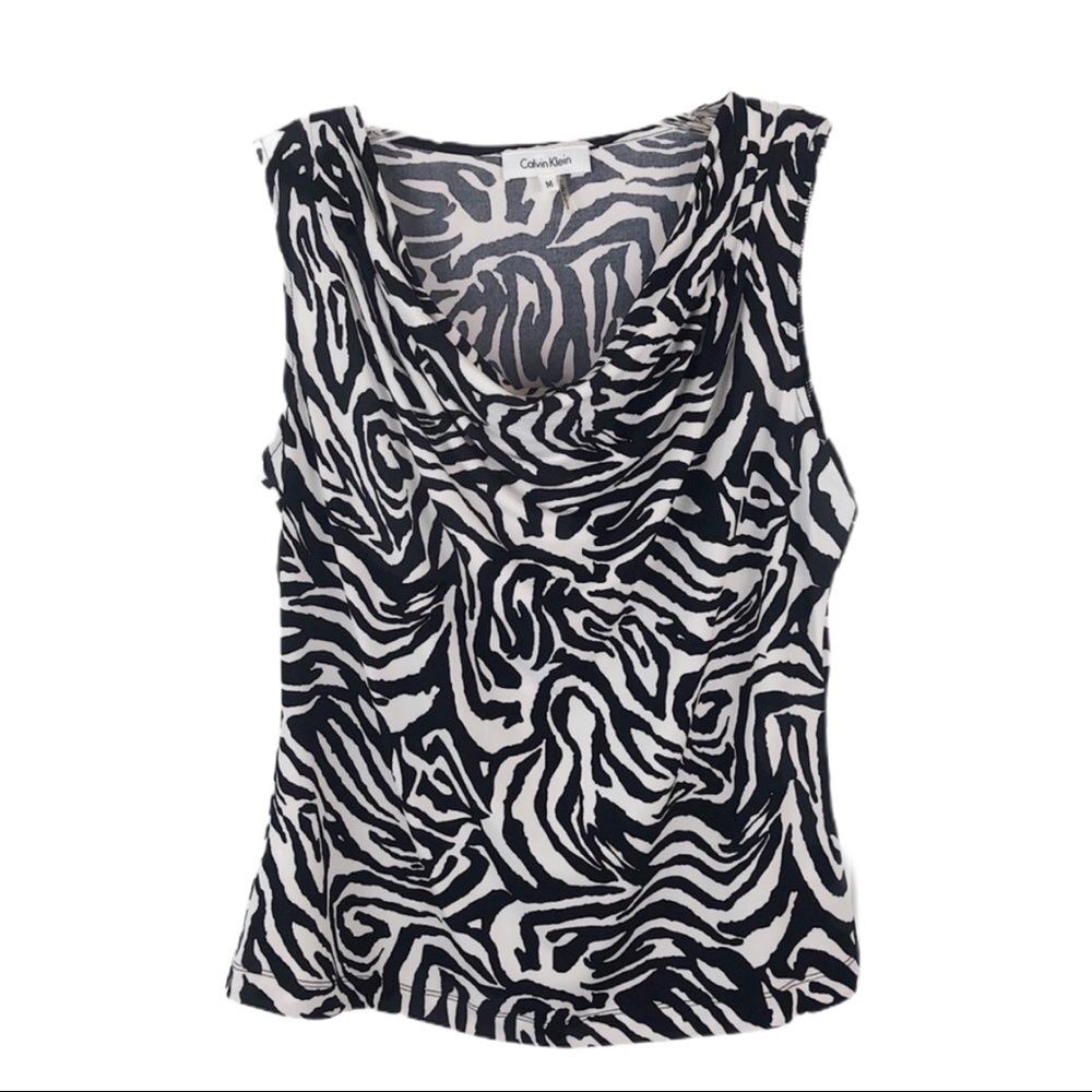 CALVIN KLEIN Zebra Print Top